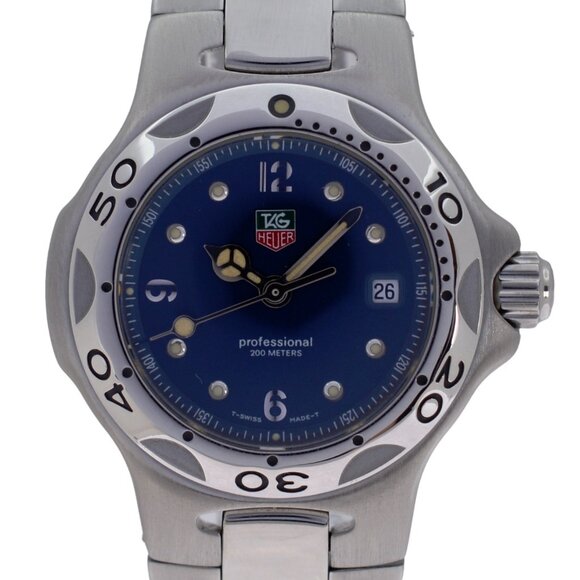 Vintage Ladies 28mm Tag Heuer Kirium Blue Dial Swiss Quartz Watch! Ref: WL1313! - Picture 1 of 10